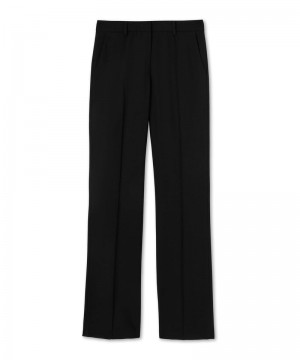 Black MSGM Flamed Viscose Canvas Pants | USA_MSGM78728