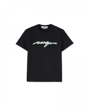 Black MSGM Neon Logo | USA_MSGM20721