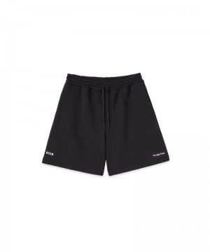 Black MSGM Pixel Logo Shorts | USA_MSGM48878