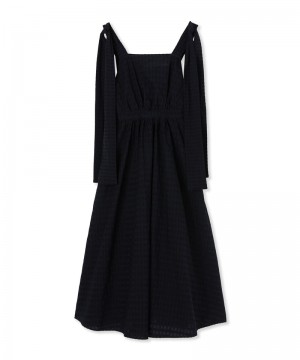 Black MSGM Poplin Seersucker Sleeveless | USA_MSGM84244