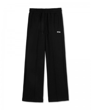 Black MSGM Sweatpants With Mini Logo | USA_MSGM92747