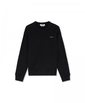 Black MSGM Sweatshirt With Embroidered Logo | USA_MSGM12125