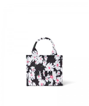 Black / White MSGM Mini Canvas Tote With Desert Flower Print | USA_MSGM81375