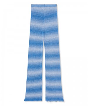 Blue MSGM Cotton Pants With Faded Effect | USA_MSGM26926