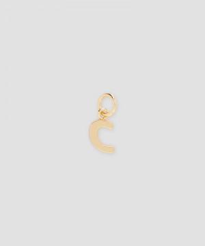 Gold MSGM Brass letter C charm | USA_MSGM74819