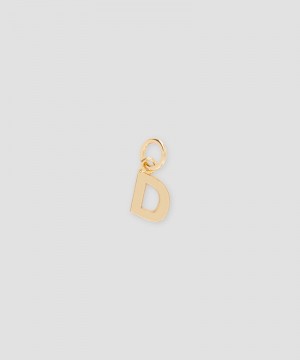 Gold MSGM Brass letter D charm | USA_MSGM15522