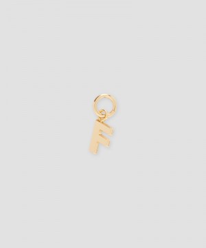 Gold MSGM Brass letter F charm | USA_MSGM80257