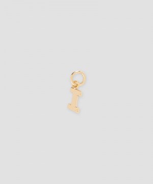 Gold MSGM Brass letter I charm | USA_MSGM15949