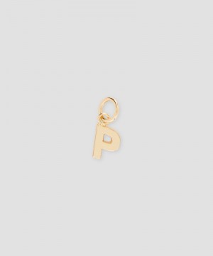 Gold MSGM Brass letter P charm | USA_MSGM14891