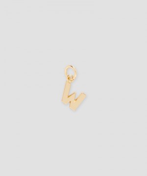 Gold MSGM Brass letter W charm | USA_MSGM46394