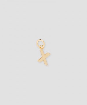 Gold MSGM Brass letter X charm | USA_MSGM64168