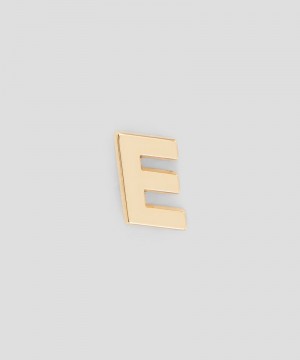 Gold MSGM Single brass E charm | USA_MSGM24112