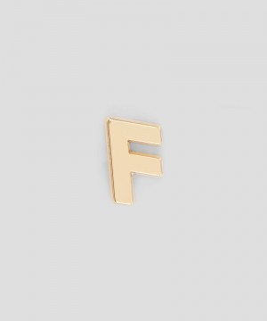 Gold MSGM Single brass F charm | USA_MSGM46252