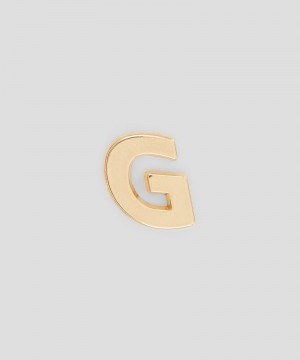 Gold MSGM Single brass G charm | USA_MSGM26542