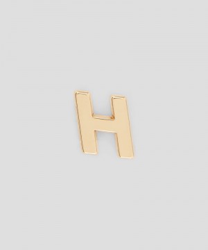 Gold MSGM Single brass H charm | USA_MSGM57491