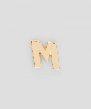 Gold MSGM Single brass M charm | USA_MSGM96153