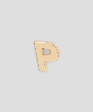 Gold MSGM Single brass P charm | USA_MSGM69050