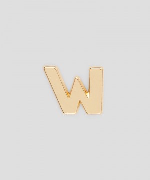 Gold MSGM Single brass W charm | USA_MSGM23461