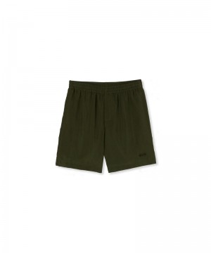 Green MSGM Cupro Shorts | USA_MSGM86910