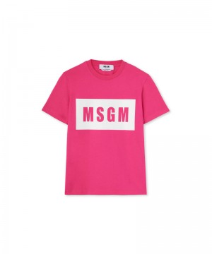 Pink MSGM Box Logo | USA_MSGM36456