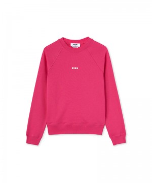 Pink MSGM Mini Logo Sweatshirt | USA_MSGM38437