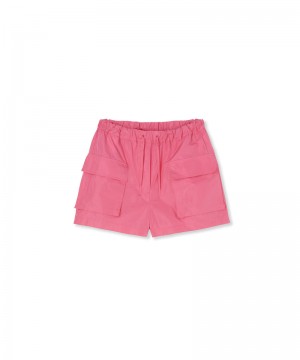 Pink MSGM Taffeta Cargo Shorts | USA_MSGM49307