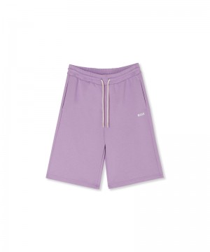 Purple MSGM Fantastic Inverse Series Organic Cotton Sweat Bermudas | USA_MSGM17906