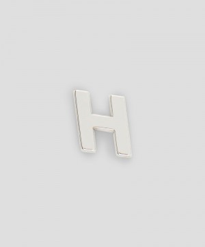 Silver MSGM Single brass H charm | USA_MSGM15661