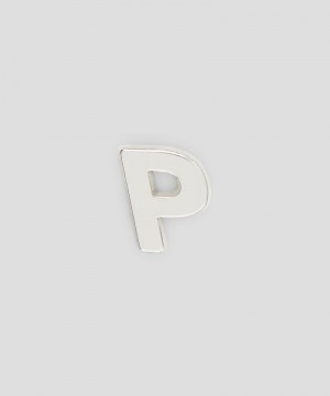 Silver MSGM Single brass P charm | USA_MSGM11536