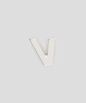 Silver MSGM Single brass V charm | USA_MSGM46659