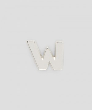 Silver MSGM Single brass W charm | USA_MSGM96072