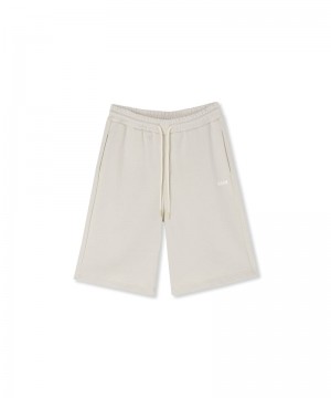 White MSGM Fantastic Inverse Series Organic Cotton Sweat Bermudas | USA_MSGM13275