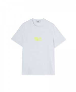 White MSGM Graffiti Logo | USA_MSGM94825