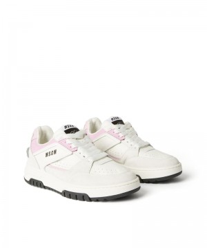 White MSGM Rck Sneakers | USA_MSGM37220