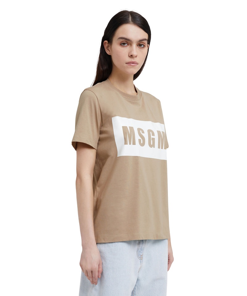 Beige MSGM Box Logo | USA_MSGM84311