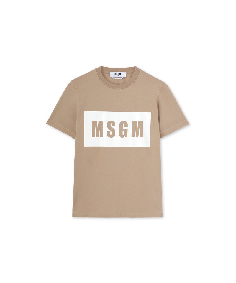 Beige MSGM Box Logo | USA_MSGM84311