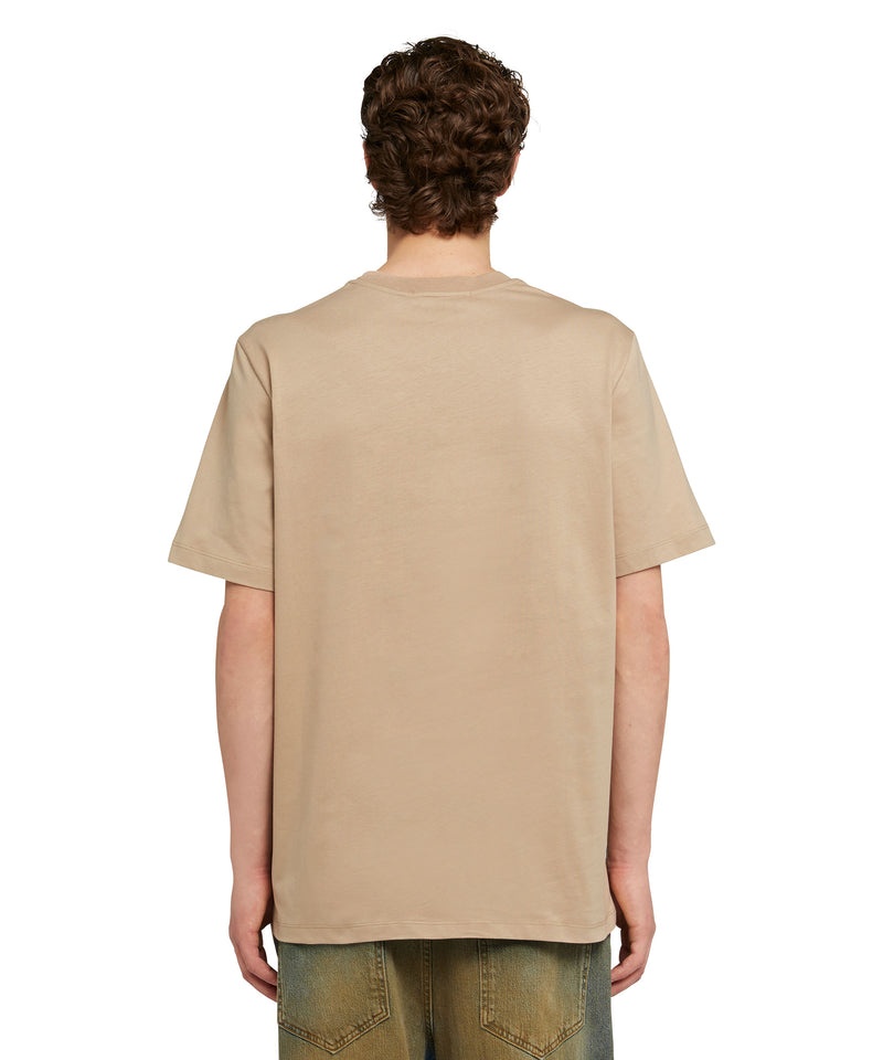 Beige MSGM Brushstroke Logo | USA_MSGM21471