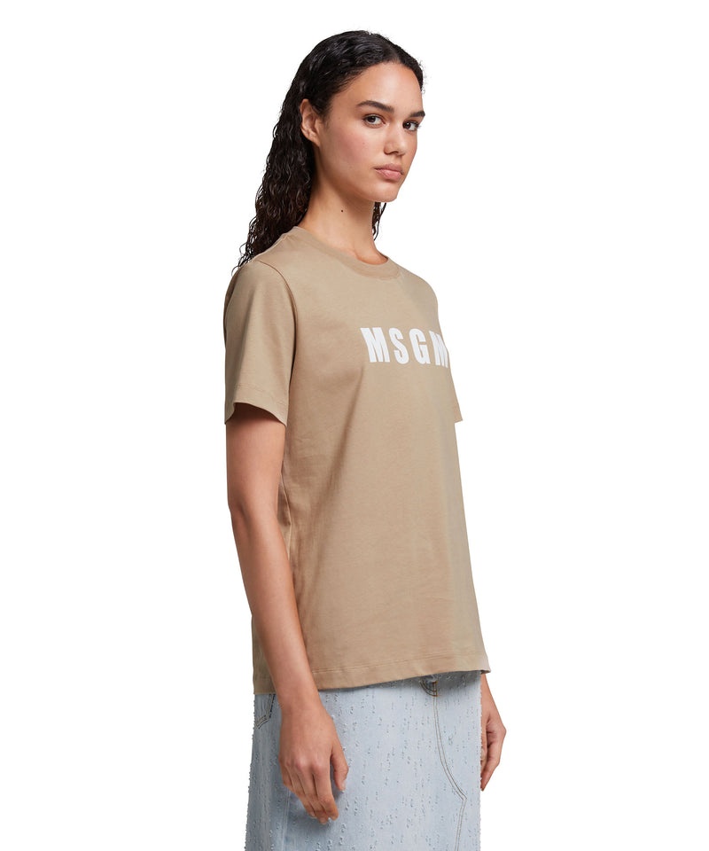 Beige MSGM Impact Logo | USA_MSGM64856