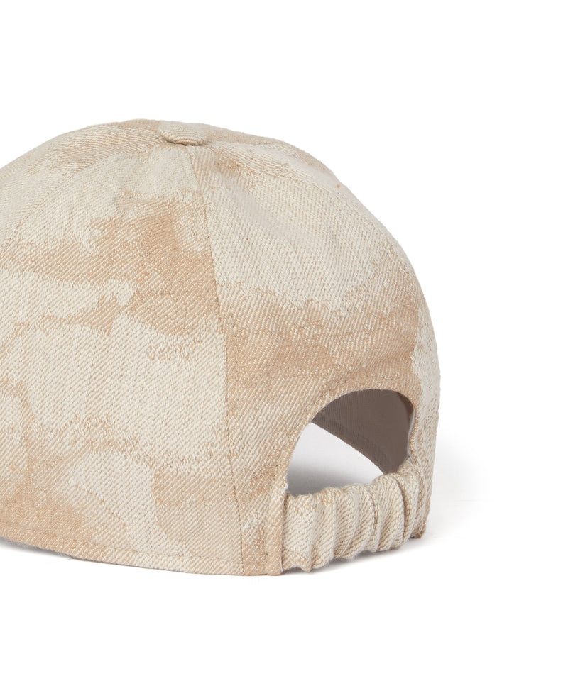 Beige MSGM Jacquard Baseball Cap With Large Daisy Design | USA_MSGM84535