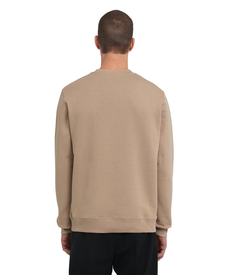 Beige MSGM Sweatshirt With Brushstroke Logo | USA_MSGM27029