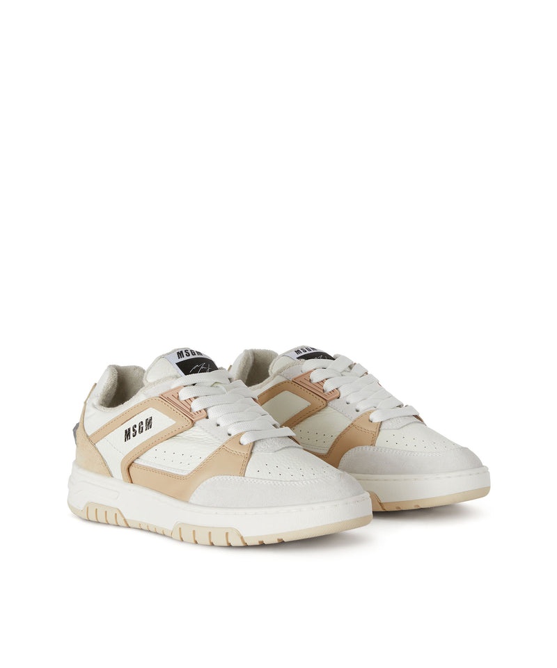 Beige / White MSGM Rck Sneakers | USA_MSGM48272