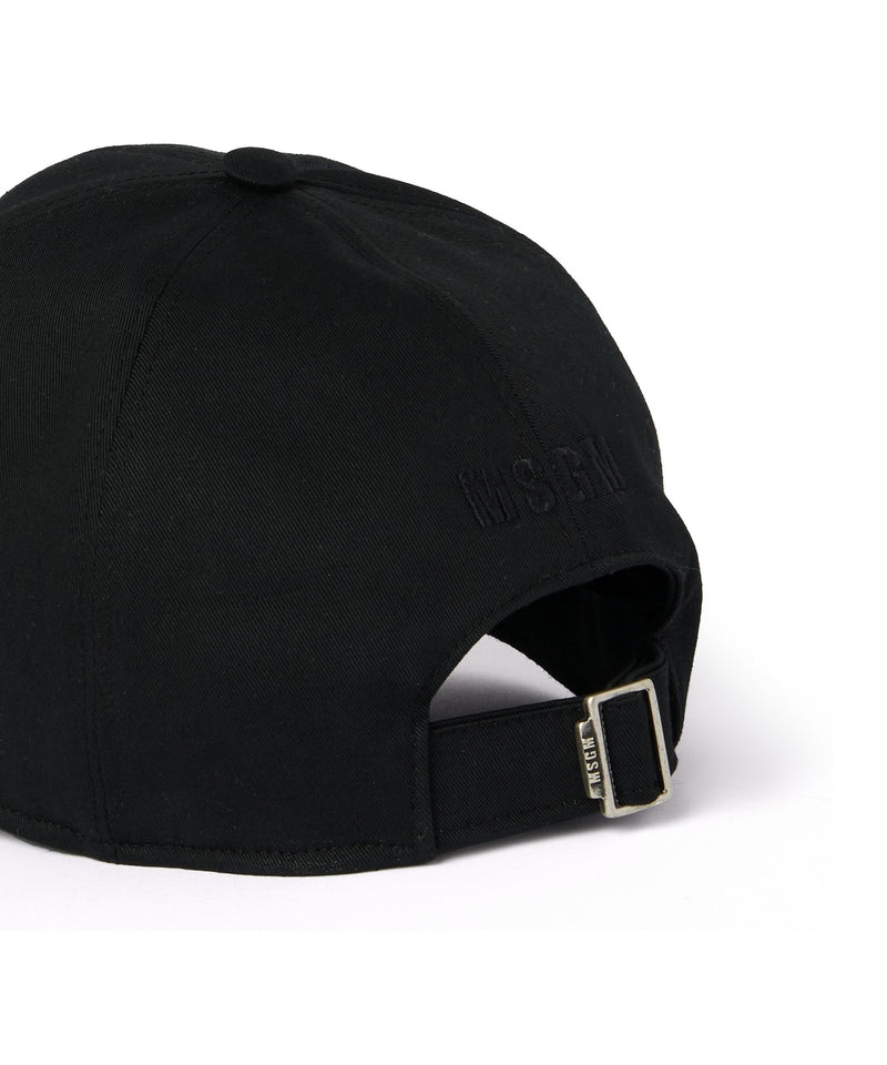 Black MSGM Baseball Cap With Embroidered Duro | USA_MSGM11269