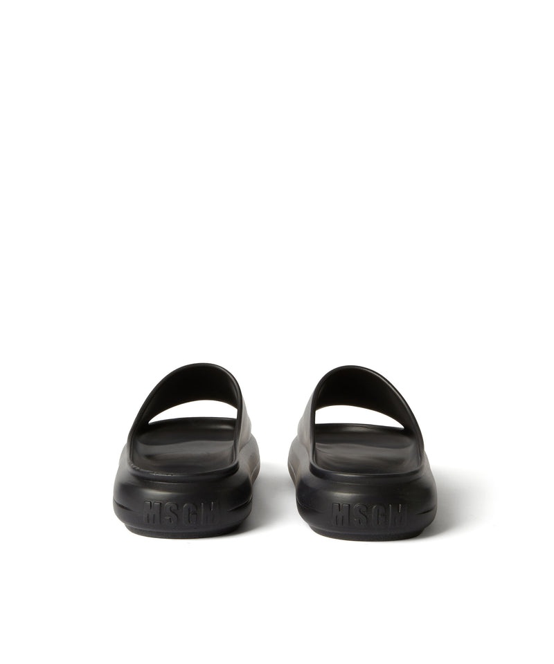 Black MSGM Chunky Ocean Club Pool Slides | USA_MSGM78940