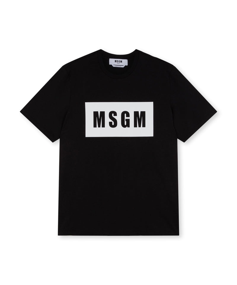 Black MSGM Cotton Box Logo | USA_MSGM21231