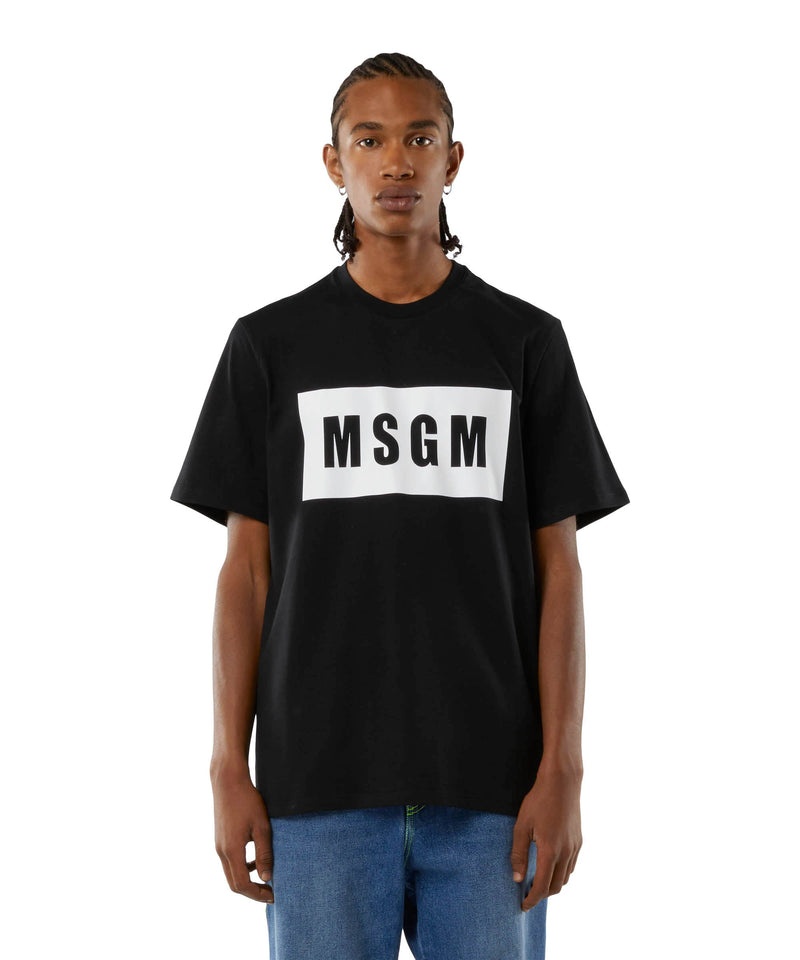 Black MSGM Cotton Box Logo | USA_MSGM21231