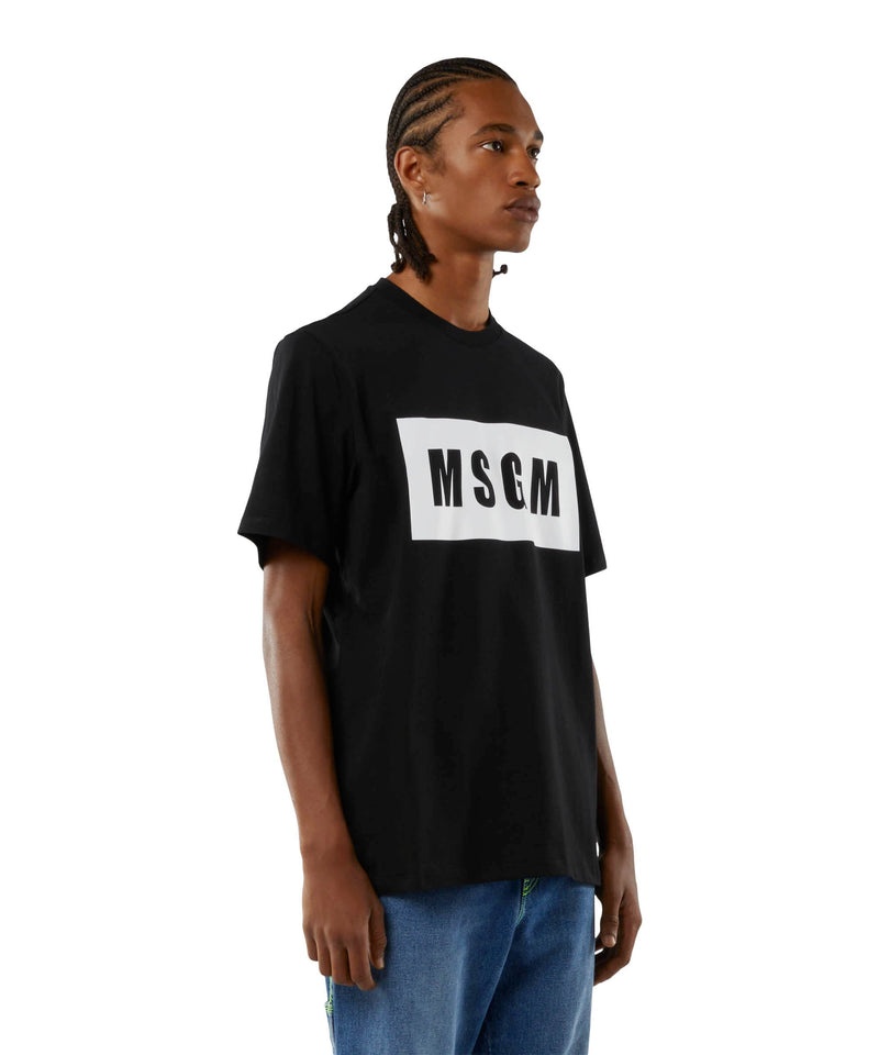 Black MSGM Cotton Box Logo | USA_MSGM21231