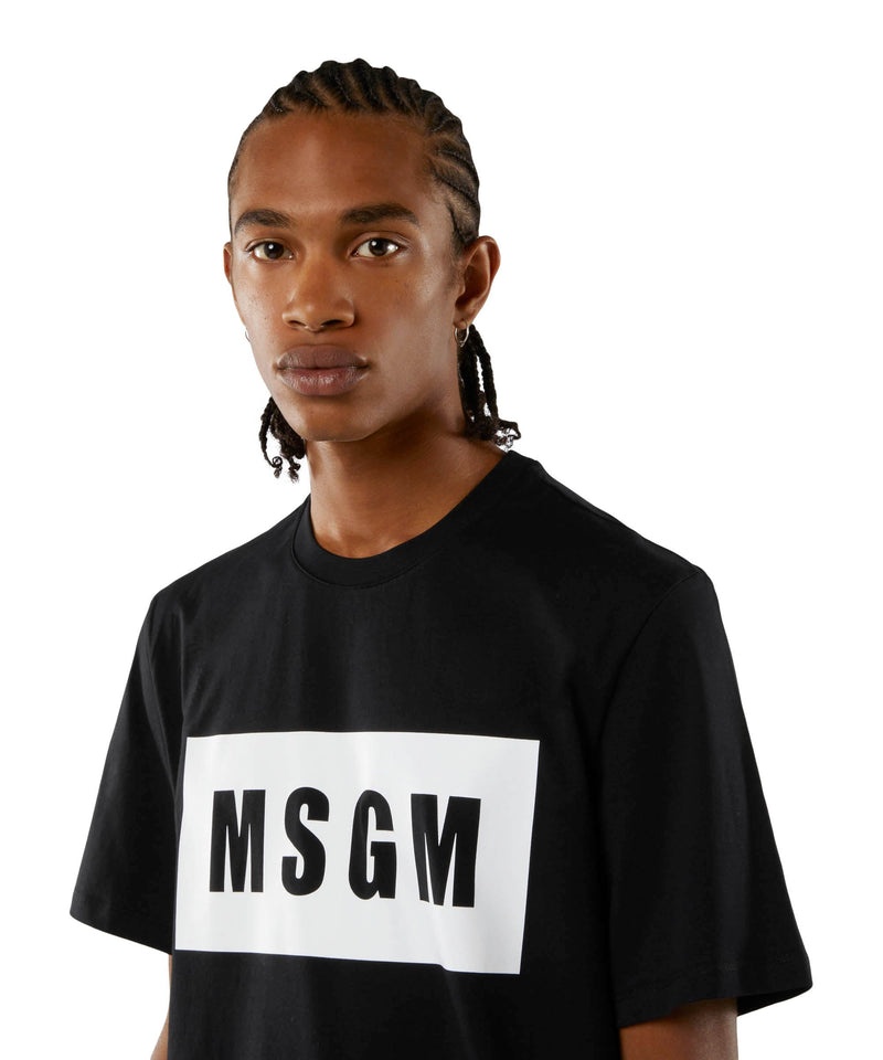 Black MSGM Cotton Box Logo | USA_MSGM21231