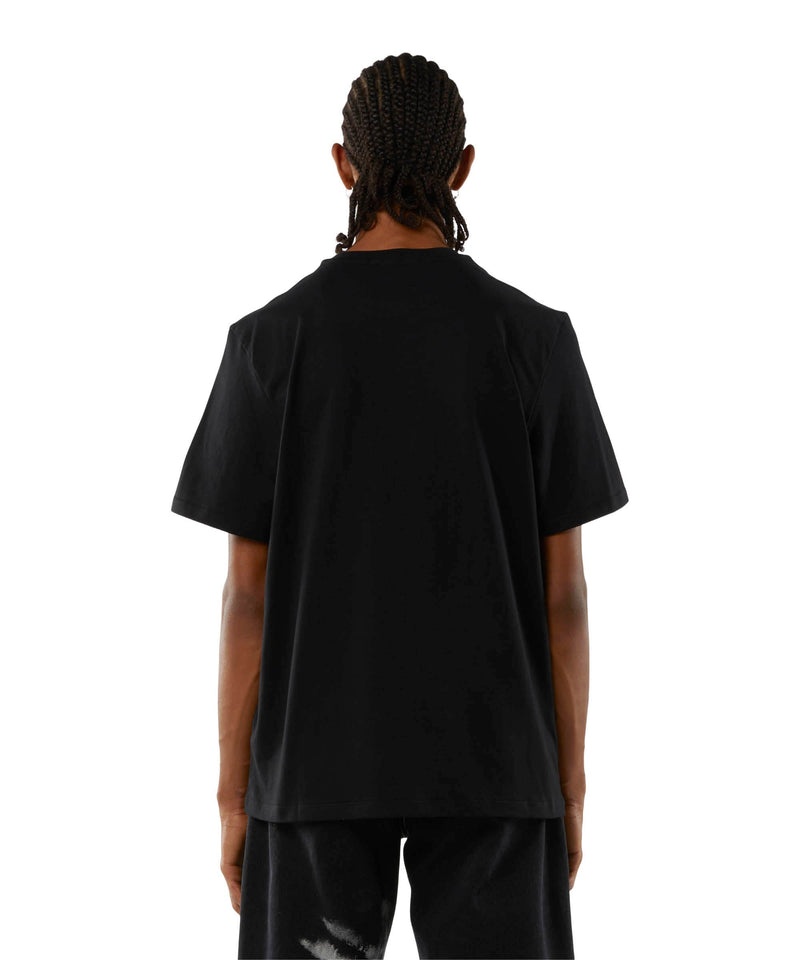 Black MSGM Cotton Brushed Logo | USA_MSGM18547