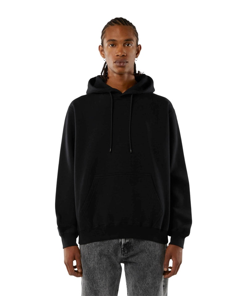 Black MSGM Cotton Sweatshirt With A Maxi Logo On The Hood | USA_MSGM71884