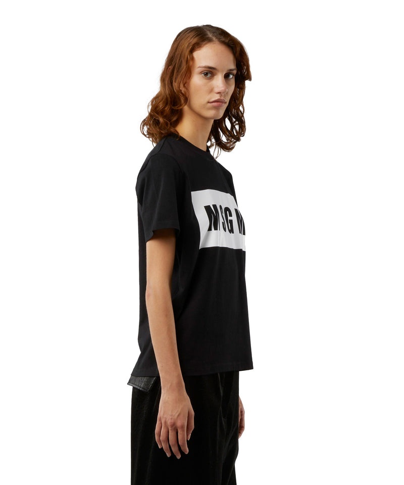 Black MSGM Crew Neck Msgm Box Logo | USA_MSGM53436